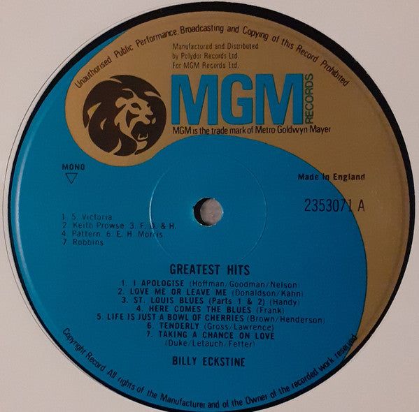 Billy Eckstine : Greatest Hits (LP, Comp)