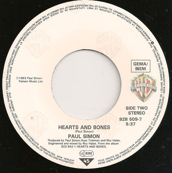 Paul Simon : The Boy In The Bubble (Remix) (7", Single)