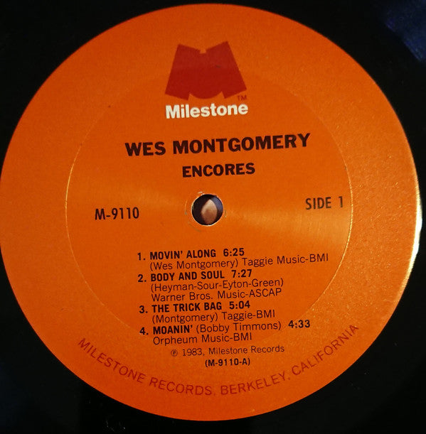 Wes Montgomery : Encores (LP, Comp)