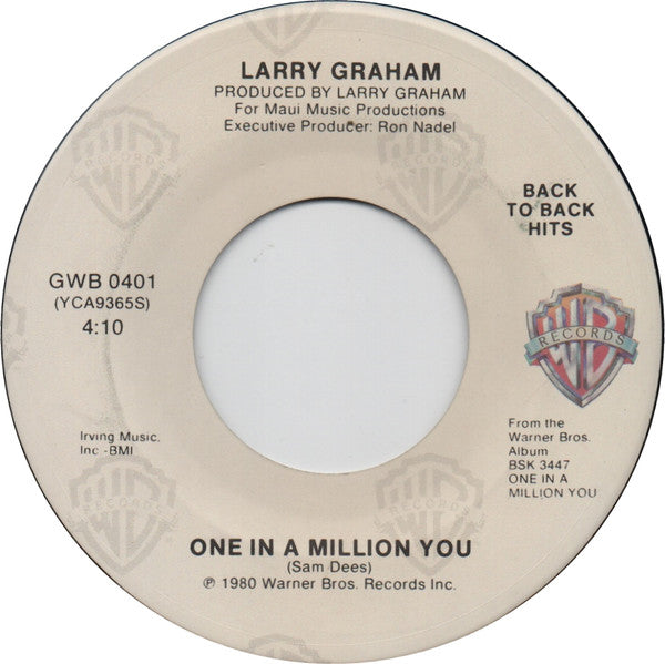 Larry Graham : One In A Million You / When We Get Married (7", Single)