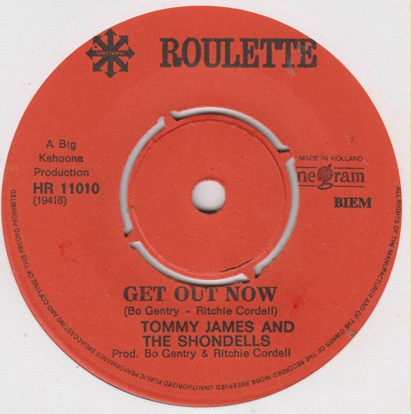 Tommy James And The Shondells* : Mony Mony (7", Single)