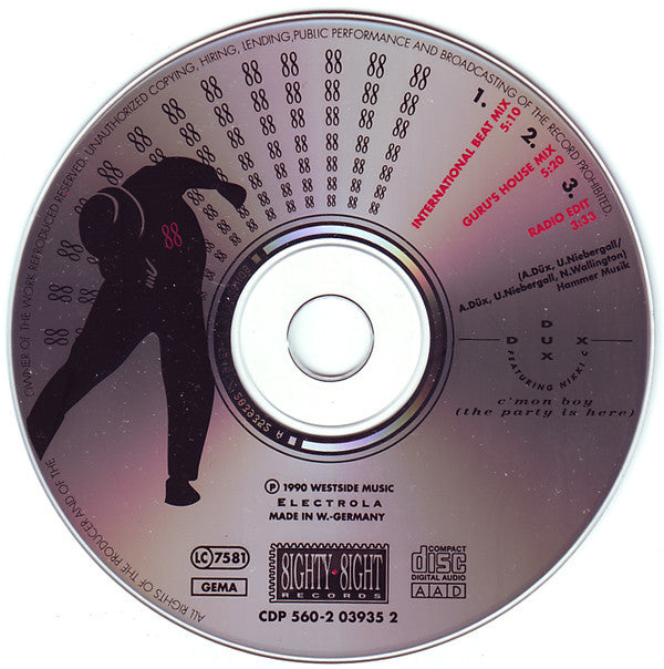 Dux Dux Featuring Nikki Carter : C'Mon Boy (The Party Is Here) (CD, Maxi)