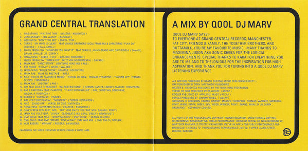 Qool DJ Marv : Grand Central Translation  (CD, Comp, Mixed)