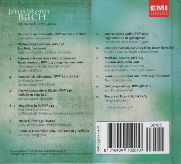 Johann Sebastian Bach : Johann Sebastian Bach (CD, Comp, Boo)