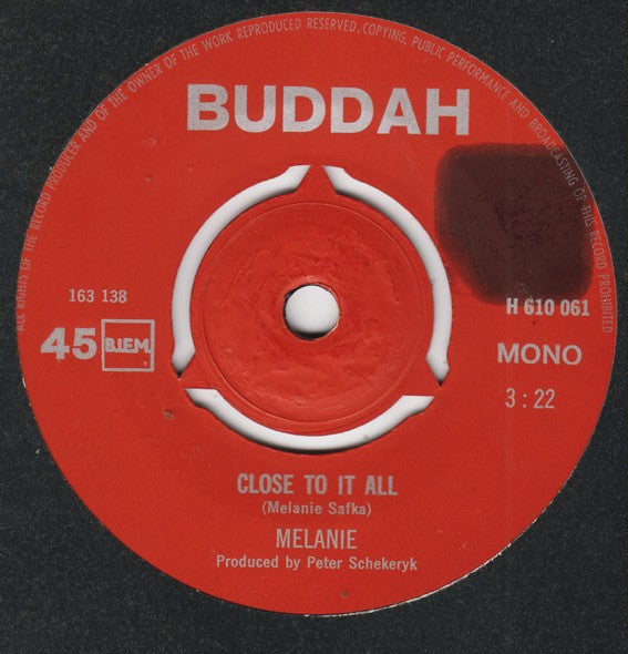 Melanie (2) : Peace Will Come (According To Plan) (7", Single, Mono)