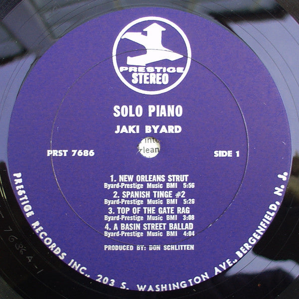 Jaki Byard : Solo Piano (LP, Album)