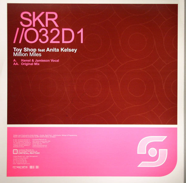Toy Shop Feat. Anita Kelsey : Million Miles (12", Dis)