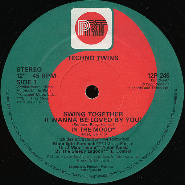 Techno Twins : Swing Together (I Wanna Be Loved By You) In The Mood (12")