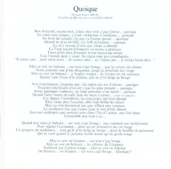 Patrick Bruel : Bruel (CD, Album)