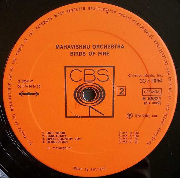 Mahavishnu Orchestra : Birds Of Fire (LP, Album)