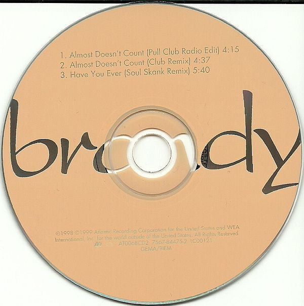 Brandy (2) : Almost Doesn't Count (CD, Single, CD2)