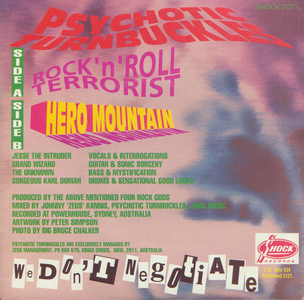 Psychotic Turnbuckles : Rock'n'Roll Terrorist (7", Single)