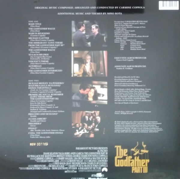 Carmine Coppola, Nino Rota : The Godfather Part III (Music From The Original Motion Picture Soundtrack) (LP, Album, Dlx, Ltd, Num, RE, Sil)