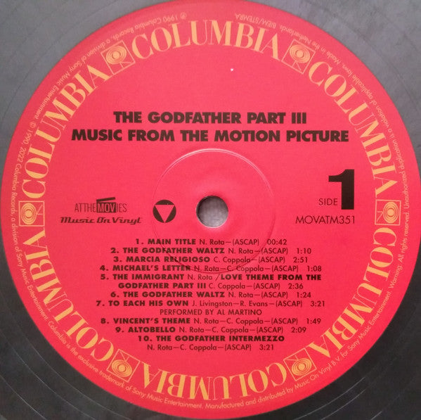 Carmine Coppola, Nino Rota : The Godfather Part III (Music From The Original Motion Picture Soundtrack) (LP, Album, Dlx, Ltd, Num, RE, Sil)