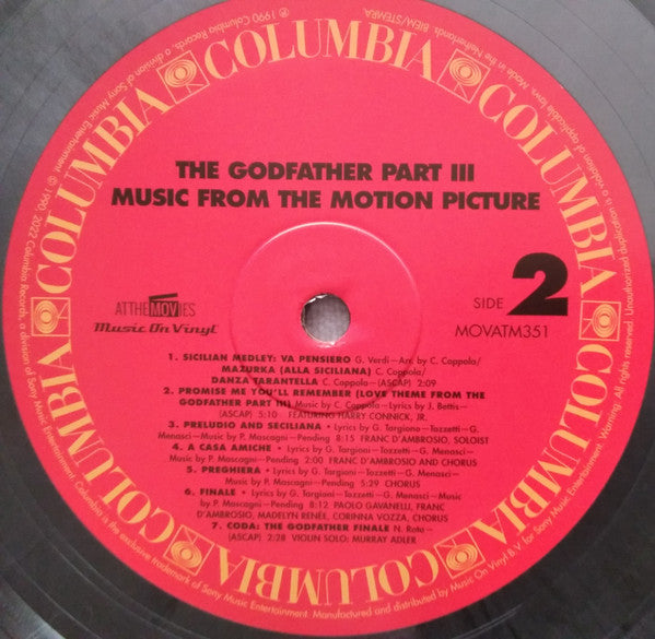 Carmine Coppola, Nino Rota : The Godfather Part III (Music From The Original Motion Picture Soundtrack) (LP, Album, Dlx, Ltd, Num, RE, Sil)