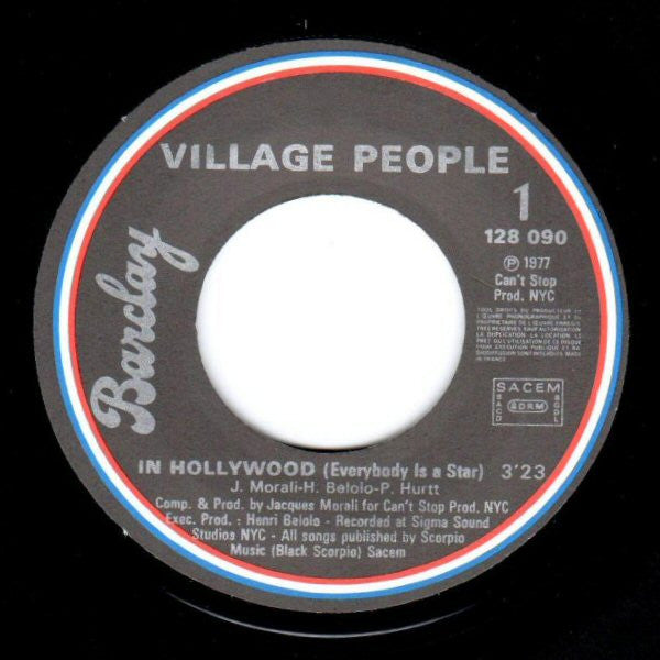 Village People : In Hollywood (Everybody Is A Star) (7", Single)