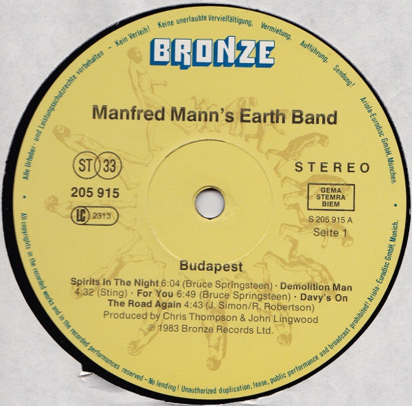 Manfred Mann's Earth Band : Budapest (Live) (LP, Album)