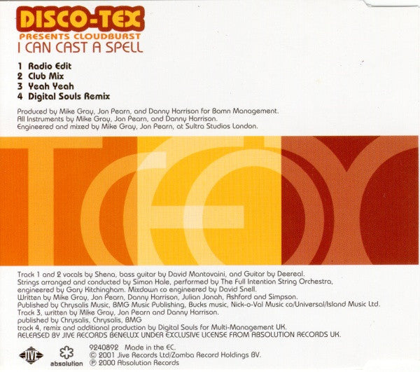 Disco-Tex Presents  Cloudburst (3) : I Can Cast A Spell (CD, Maxi)