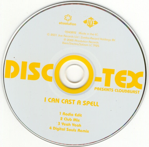 Disco-Tex Presents  Cloudburst (3) : I Can Cast A Spell (CD, Maxi)