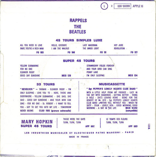 Mary Hopkin : Goodbye (7")