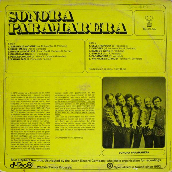 Sonora Paramarera : Sonora Paramarera (LP, Album)