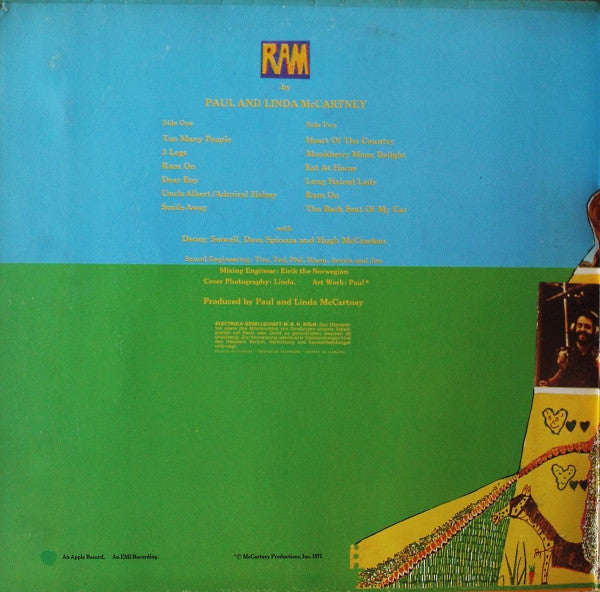 Paul & Linda McCartney : Ram (LP, Album, Gat)