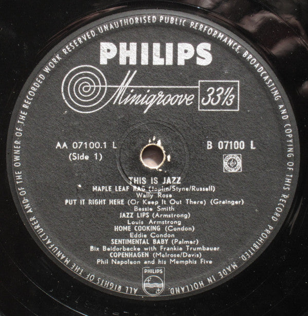 Various : This Is Jazz No. 1 (LP, Comp)