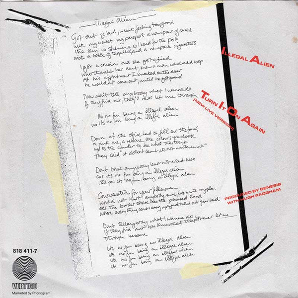 Genesis : Illegal Alien (7", EP)