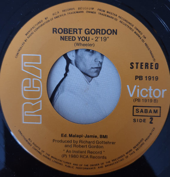 Robert Gordon (2) : Born To Lose / Need You (7")
