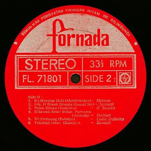 Orkes Krontjong Mustika PP. Lulus Sedianto : Solo Diwaktu Malam (LP)