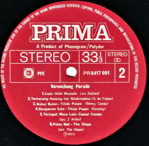 Various : Keronchong Parade (LP, Comp)