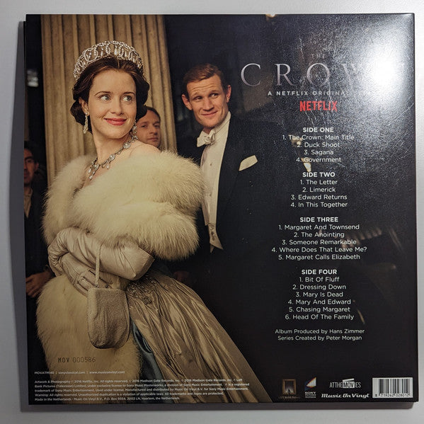 Hans Zimmer, Rupert Gregson-Williams : The Crown, Season One Soundtrack (A Netflix Original Series) (2xLP, Album, Ltd, Num, RE, Blu)