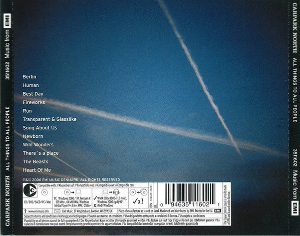 Carpark North : All Things To All People (CD, Album, Copy Prot.)
