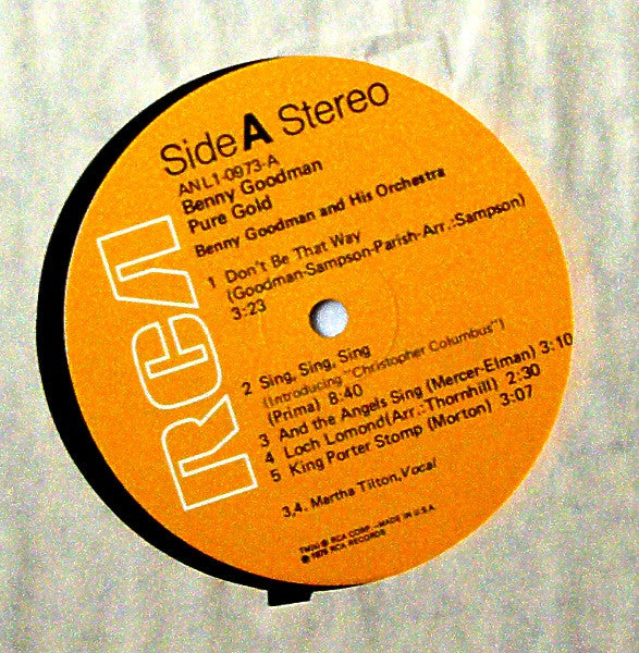 Benny Goodman : Pure Gold (LP, Comp, RE)