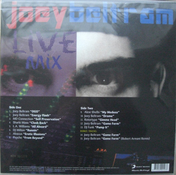 Joey Beltram : Live Mix (LP, Comp, Ltd, Num, P/Mixed, Red)
