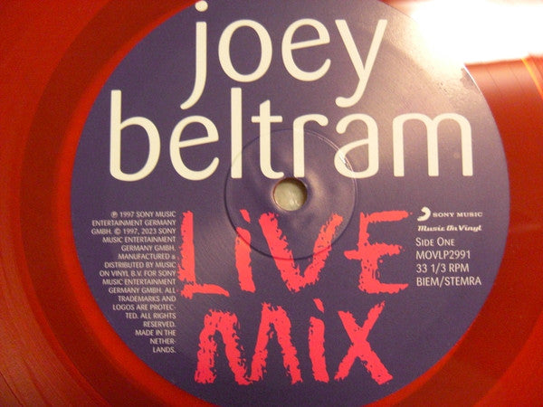 Joey Beltram : Live Mix (LP, Comp, Ltd, Num, P/Mixed, Red)