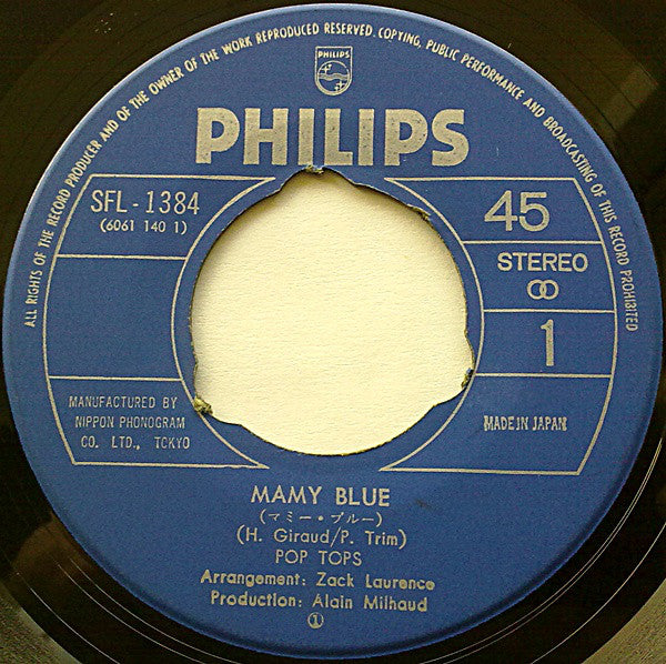 The Pop Tops : Mamy Blue (7", Single)