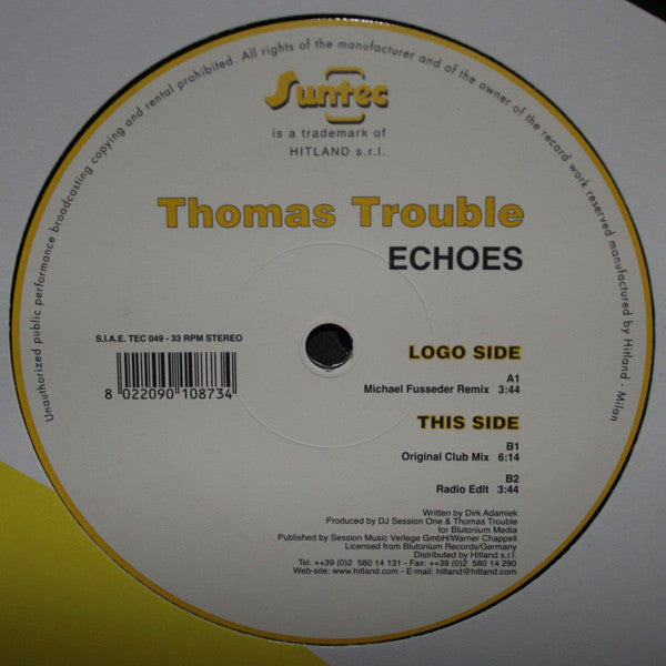 Thomas Trouble : Echoes (12")