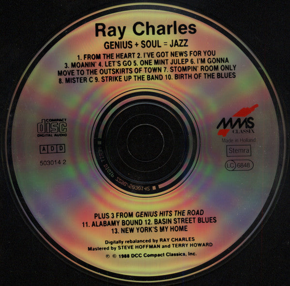 Ray Charles : Genius + Soul = Jazz (CD, Album)