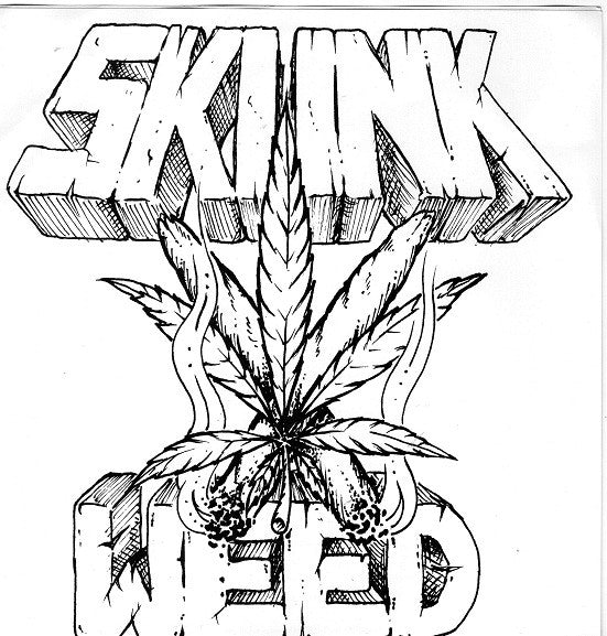 Skunkweed : Skunk Weed (7", Single, Blu)