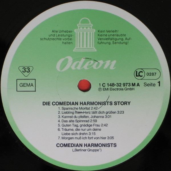 Comedian Harmonists, Comedy Harmonists (2), Comedy Harmonists (3), Meistersextett : 50 Jahre Die Comedian Harmonists Story (2xLP, Comp)