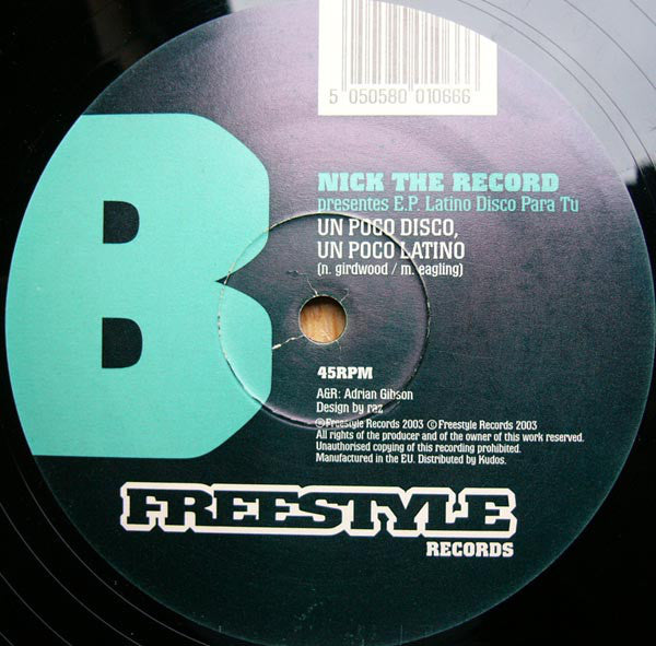 Nick The Record : Latino Disco Para Tu E.P. (12", EP)