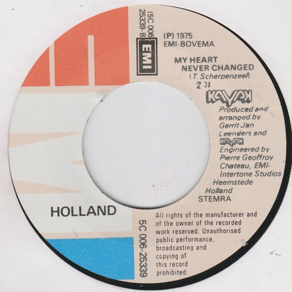 Kayak : Chance For A Lifetime  (7", Single)