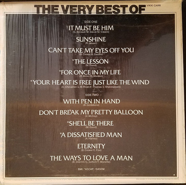 Vikki Carr : The Very Best Of Vikki Carr (LP, Comp, RE)