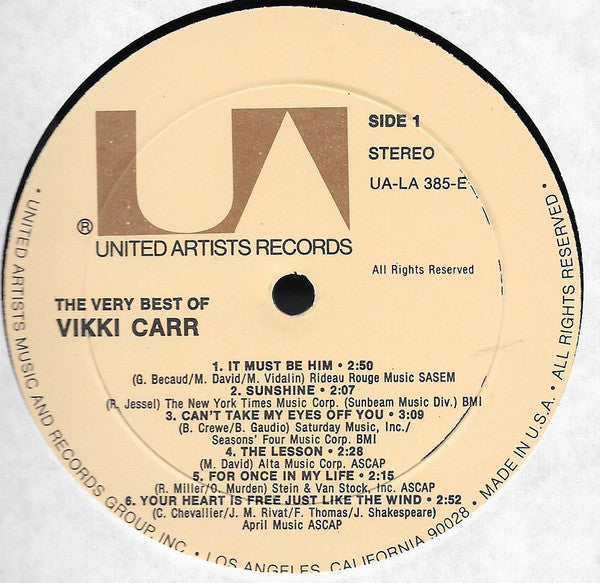 Vikki Carr : The Very Best Of Vikki Carr (LP, Comp, RE)