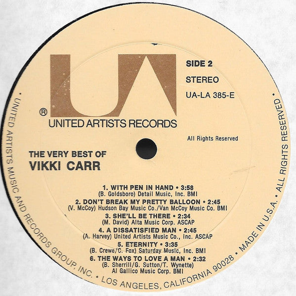 Vikki Carr : The Very Best Of Vikki Carr (LP, Comp, RE)