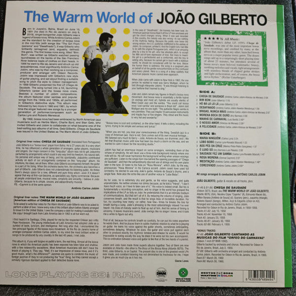 João Gilberto : The Warm World Of João Gilberto (LP, Comp, Ltd, RE, Gre)