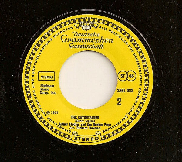 Gunther Schuller / Arthur Fiedler And Boston Pops Orchestra : Aunt Dinah Blows The Horn / The Entertainer (7", Single)