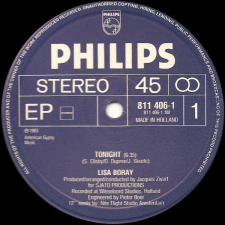 Lisa* : Tonight (12", Maxi)