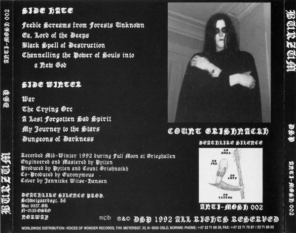 Burzum : Burzum (CD, Album, RP)